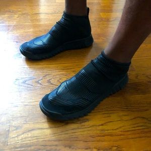 Zara Man Black Slip on Sock Shoe Minimalist 45